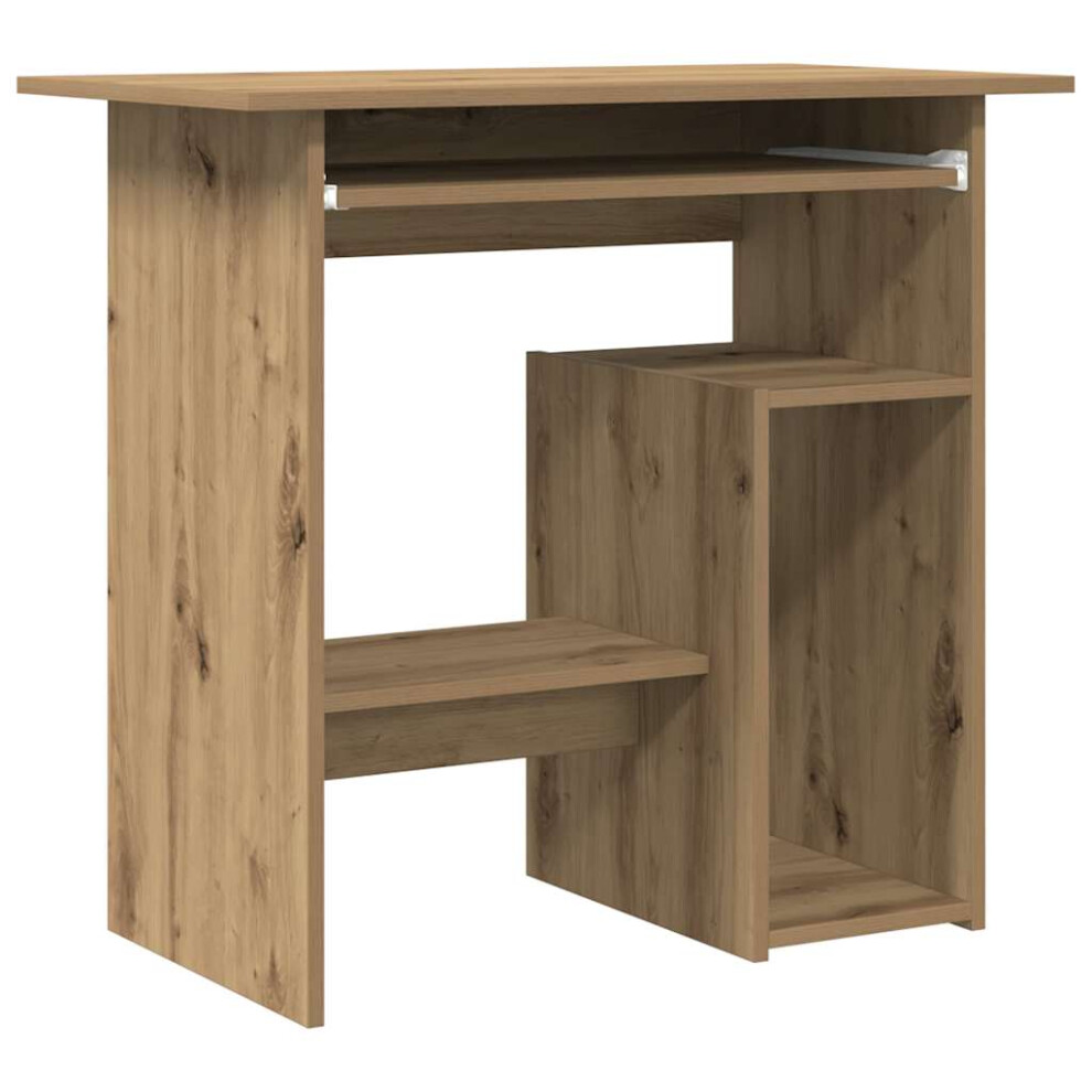 (artisan oak) vidaXL Desk Bedroom Office Desk Work Corner Table Study Desk Engineered Wood