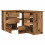 VidaXL (old wood) vidaXL Corner Desk Chipboard Home Office Computer Study Table Multi Colours 5
