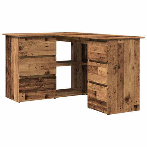 VidaXL (old wood) vidaXL Corner Desk Chipboard Home Office Computer Study Table Multi Colours