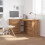 VidaXL (artisan oak) vidaXL Corner Desk Chipboard Home Office Computer Study Table Multi Colours 3