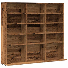 (old wood) vidaXL CD Cabinet CD Shelf Rack Storage Cabinet Display Shelf Engineered Wood