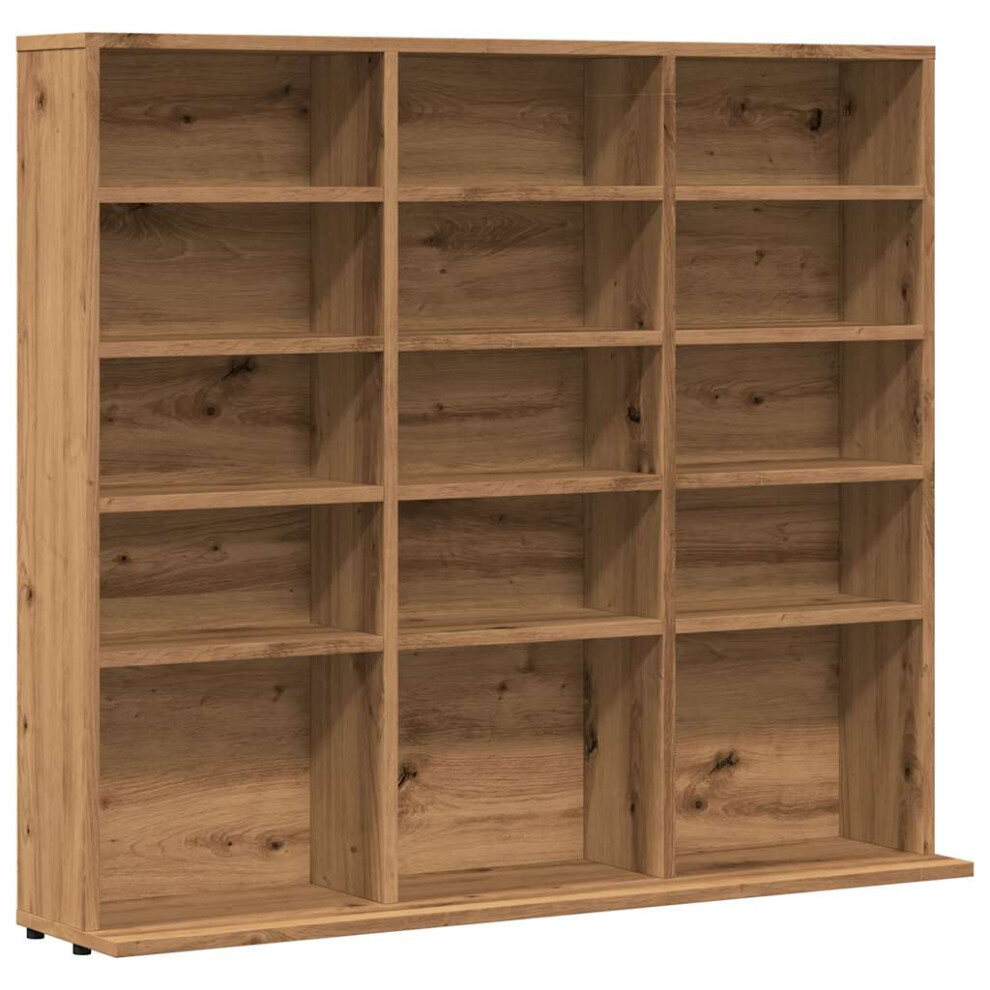 Vidaxl (Artisan Oak) Cd Cabinet Cd Shelf Rack Storage Cabinet Display Shelf Engineered Wood