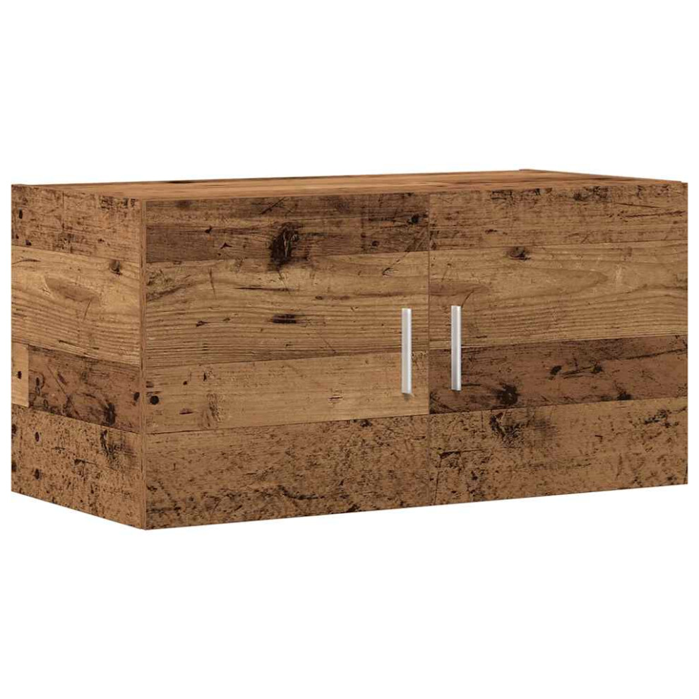 Vidaxl (Old Wood) Wall Mounted Cabinet Floating Wall Storage Cabinet Engineered Wood