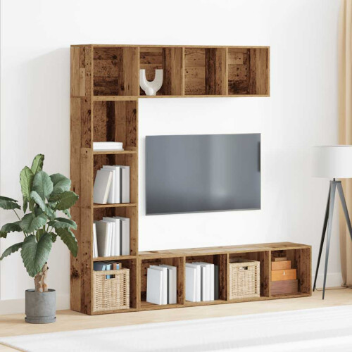 VidaXL vidaXL Bücherschränke 3 Stück Altholz Holzwerkstoffe 2