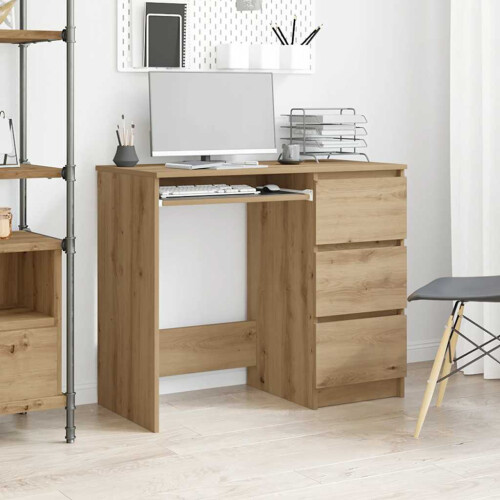 VidaXL (artisan oak) vidaXL Desk Engineered Wood Computer Study Table Workstation Multi Colours 2