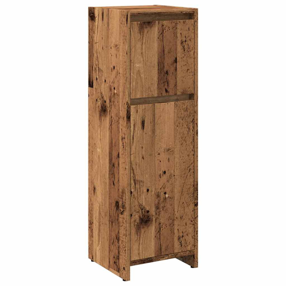 Vidaxl (Old Wood) Bathroom Cabinet Washroom Storage Cabinet Cupboard Engineered Wood