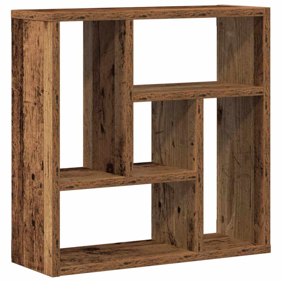 (old wood) vidaXL Wall Shelf Wall-Mounted Shelf Storage Display Rack Engineered Wood