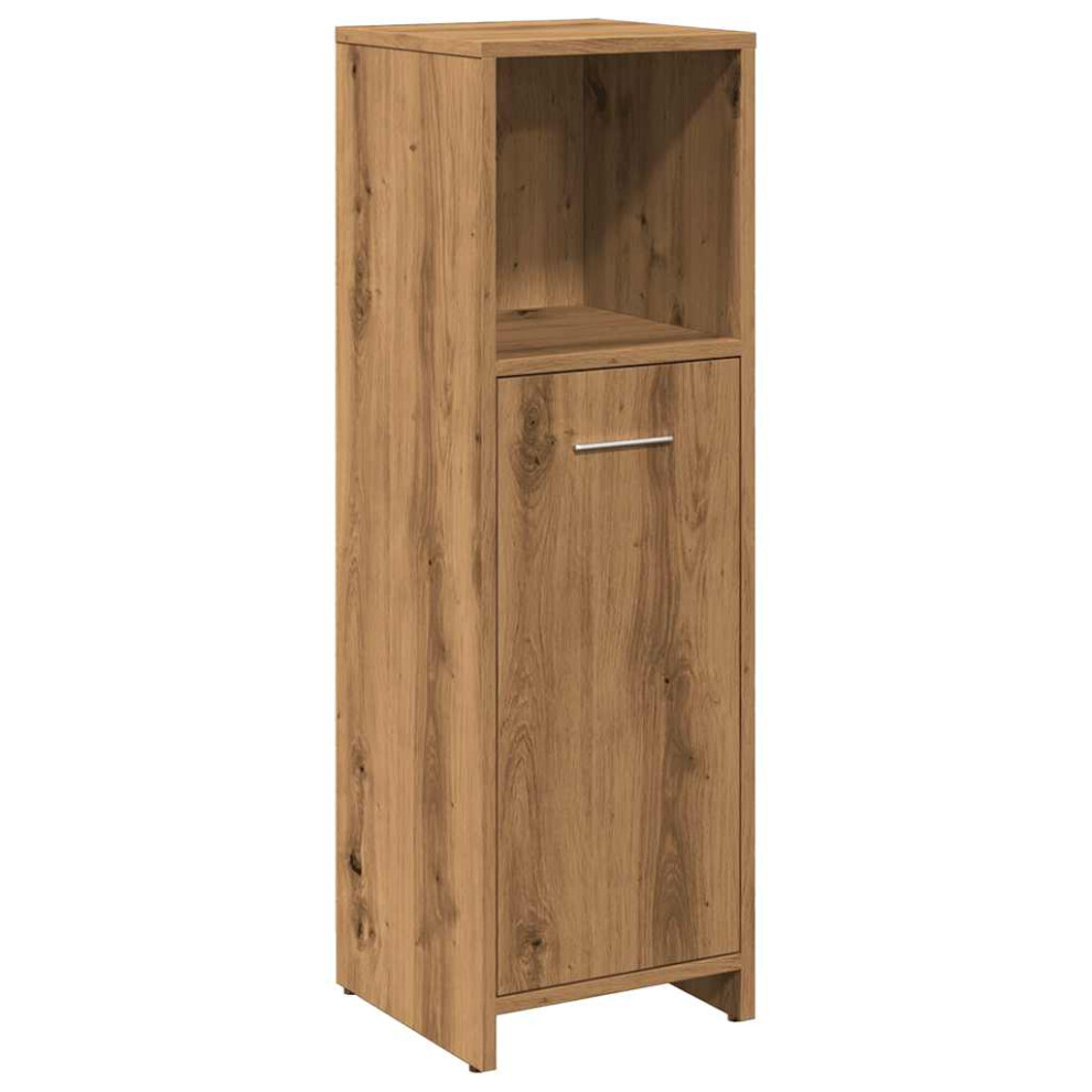 Vidaxl (Artisan Oak) Bathroom Cabinet Cupboard Storage Rack Washer Shelf Engineered Wood