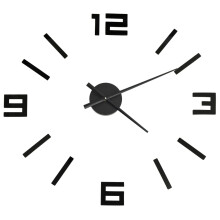 (black) vidaXL 3D Wall Clock Modern Design Home Decor DIY Analog Clock Multi Colours