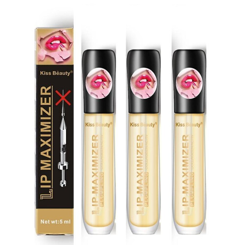 3pcs Lip Plumper Extreme Lip Gloss Maximizer Plump Volume Bigger Lips Moisturizing