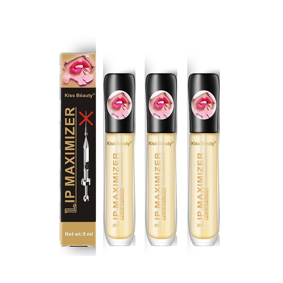 3pcs Lip Plumper Extreme Lip Gloss Maximizer Plump Volume Bigger Lips Moisturizing