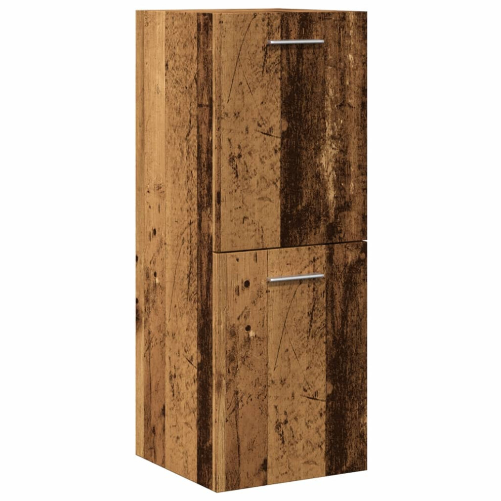 (old wood) vidaXL Bathroom Cabinet Washroom Furniture Laundry Cabinet Engineered Wood