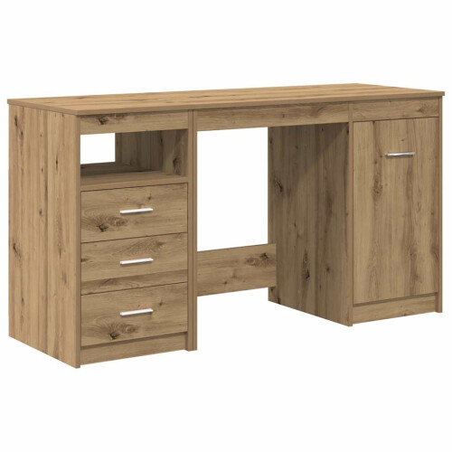 VidaXL (artisan oak) vidaXL Desk Computer Table Workstation Writing Working Desk Engineered Wood