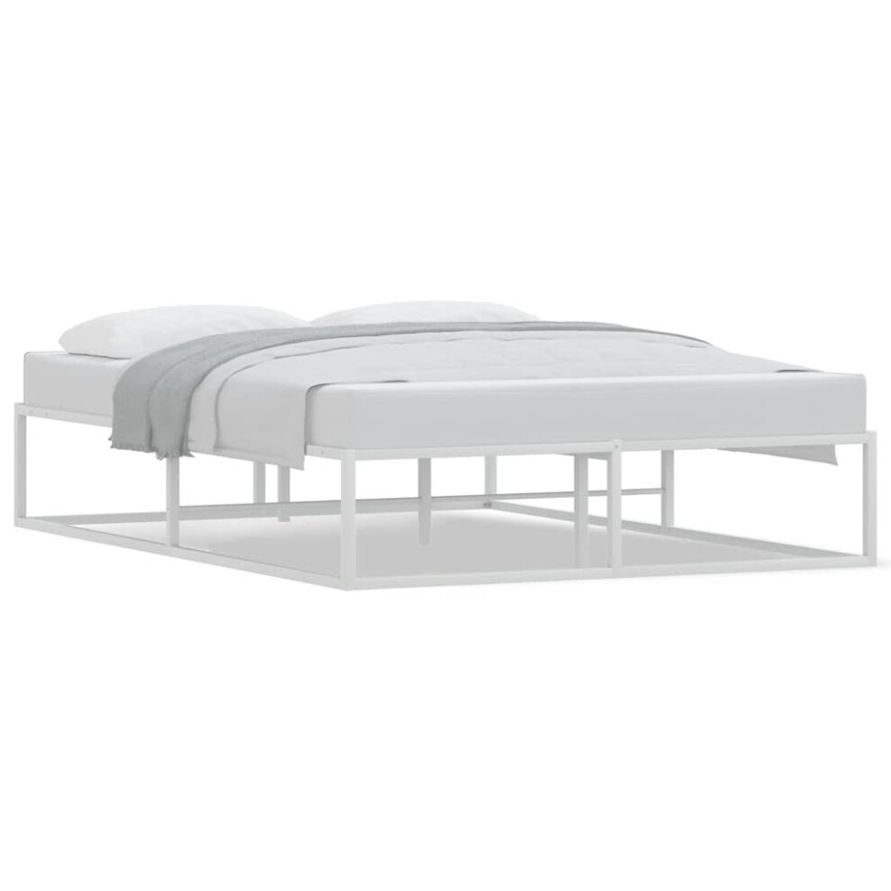 Vidaxl (140 X 200 Cm) Bed Frame Metal Slatted Base Bedstead Bedroom Furniture Multi Sizes