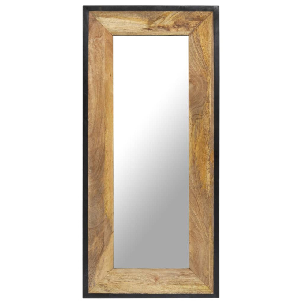 (110 x 50 cm) vidaXL Mirror Home Wall-Mounted Mirror Makeup Vanity Mirror Solid Mango Wood-image-OPC-PFW7NPM-NEW