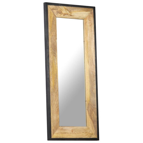 VidaXL (110 x 50 cm) vidaXL Mirror Home Wall-Mounted Mirror Makeup Vanity Mirror Solid Mango Wood 1