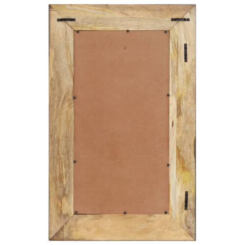 VidaXL (80 x 50 cm) vidaXL Mirror Home Wall-Mounted Mirror Makeup Vanity Mirror Solid Mango Wood 2