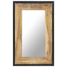 (80 x 50 cm) vidaXL Mirror Home Wall-Mounted Mirror Makeup Vanity Mirror Solid Mango Wood