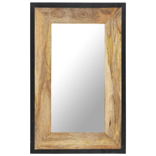 VidaXL (80 x 50 cm) vidaXL Mirror Home Wall-Mounted Mirror Makeup Vanity Mirror Solid Mango Wood