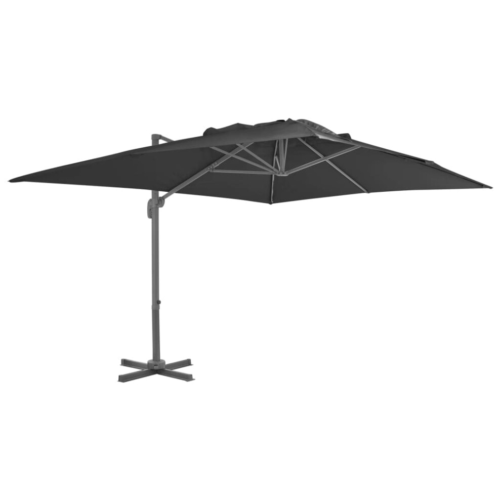 (anthracite, 400 x 300 cm) vidaXL Cantilever Umbrella with Aluminium Pole Garden Sunshade Outdoor Parasol