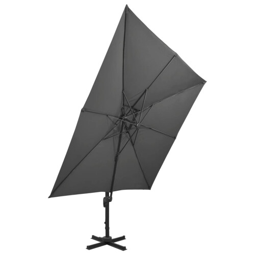 VidaXL vidaXL Ampelschirm mit Lüftung 300x300 cm Anthrazit 2