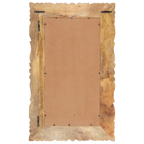 VidaXL (brown) vidaXL Mirror Hanging Wall-Mounted Mirror Hall Makeup Mirror Solid Mango Wood 2