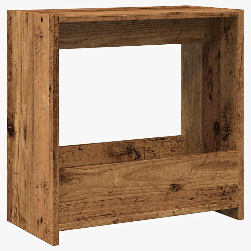 Vidaxl (Old Wood) Side Table Chipboard Magazine Rack Coffee Couch Table Multi Colours