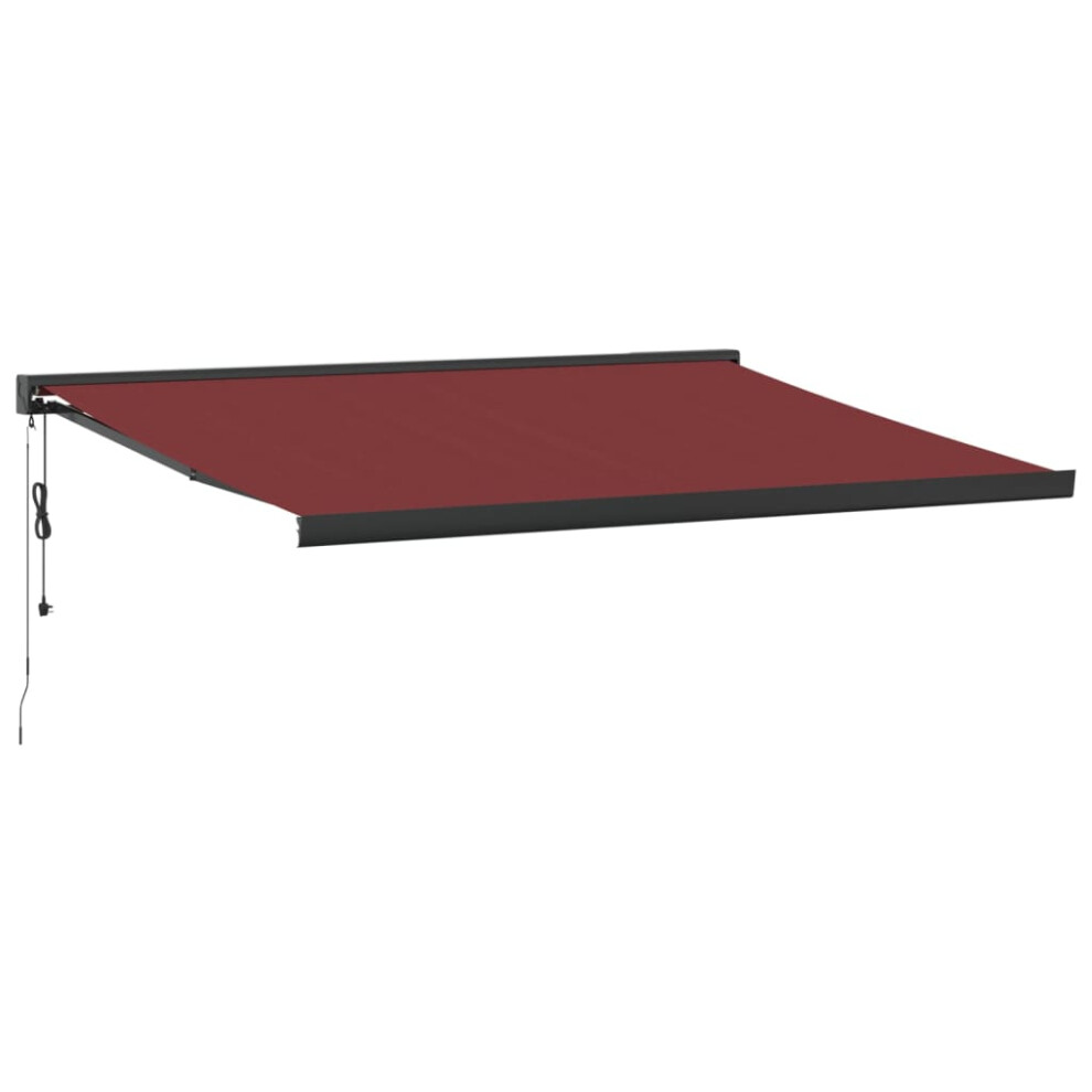 (burgundy, 450 X 300 cm) vidaXL Motorised Cassette Awning Retractable Awning Canopy Outdoor Awning