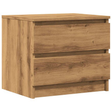 (artisan oak, 1 pcs) vidaXL Bed Cabinet Nightstand Side Table Storage Bed Table Engineered Wood