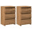VidaXL (artisan oak, 2 pcs) vidaXL Bed Cabinet Nightstand Side Table Storage Bed Table Engineered Wood 1