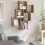VidaXL (artisan oak) vidaXL Wall Cube Shelf Hanging Wall-Mounted Floating Shelf Engineered Wood 3