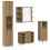 VidaXL vidaXL 4-tlg. Badmöbel-Set Artisan-Eiche Holzwerkstoff 1