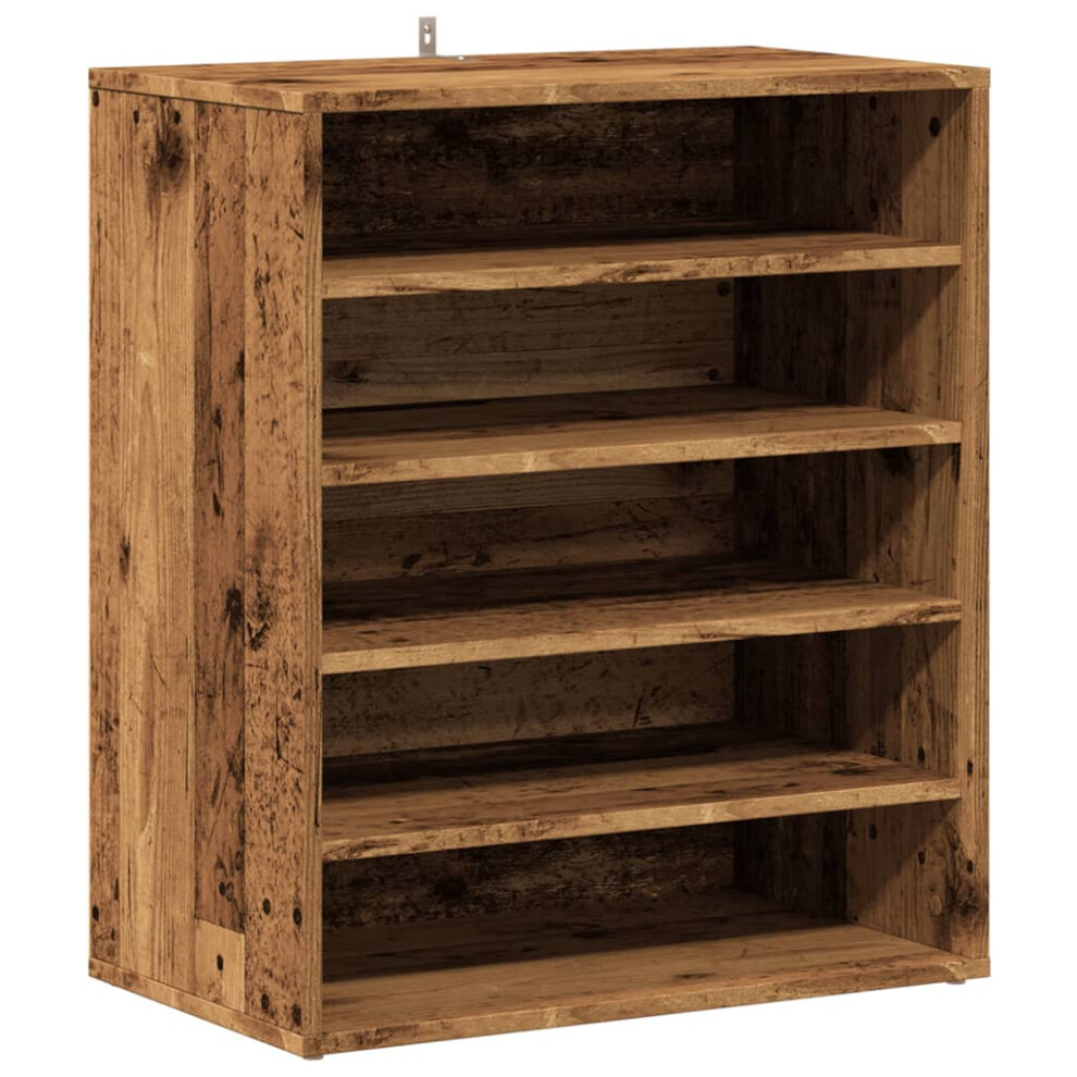 Vidaxl (Old Wood) Shoe Cabinet Shoe Storage Rack Organiser Shoe Cupboard Engineered Wood