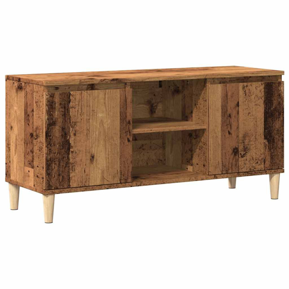 VIDAXL Old Oak TV Cabinet with Wooden Legs - Image 3