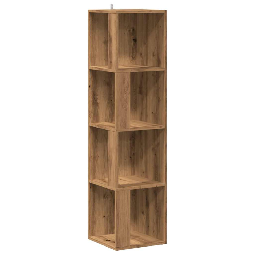 (artisan oak, 33 X 33 X 132 cm) vidaXL Corner Cabinet Rack Standing Shelf Storage Cabinet Engineered Wood