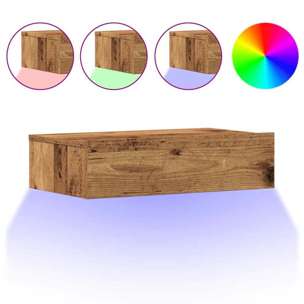Vidaxl (Old Wood) 1/2X Bedside Cabinet 60X35 Cm Chipboard Nightstand Table Multi Colors