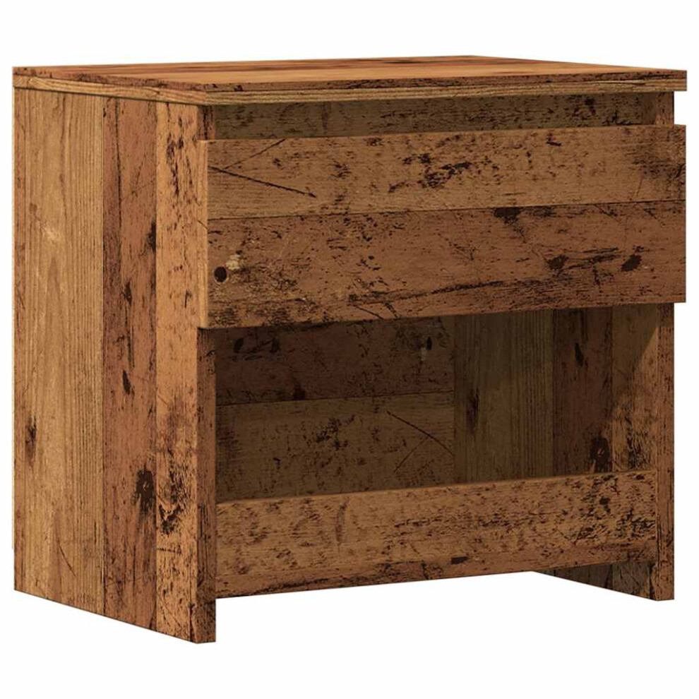 Vidaxl (Old Wood, 1 Pcs) 1/2X Bedside Cabinet Engineered Wood Nightstand Furniture Multi Colors