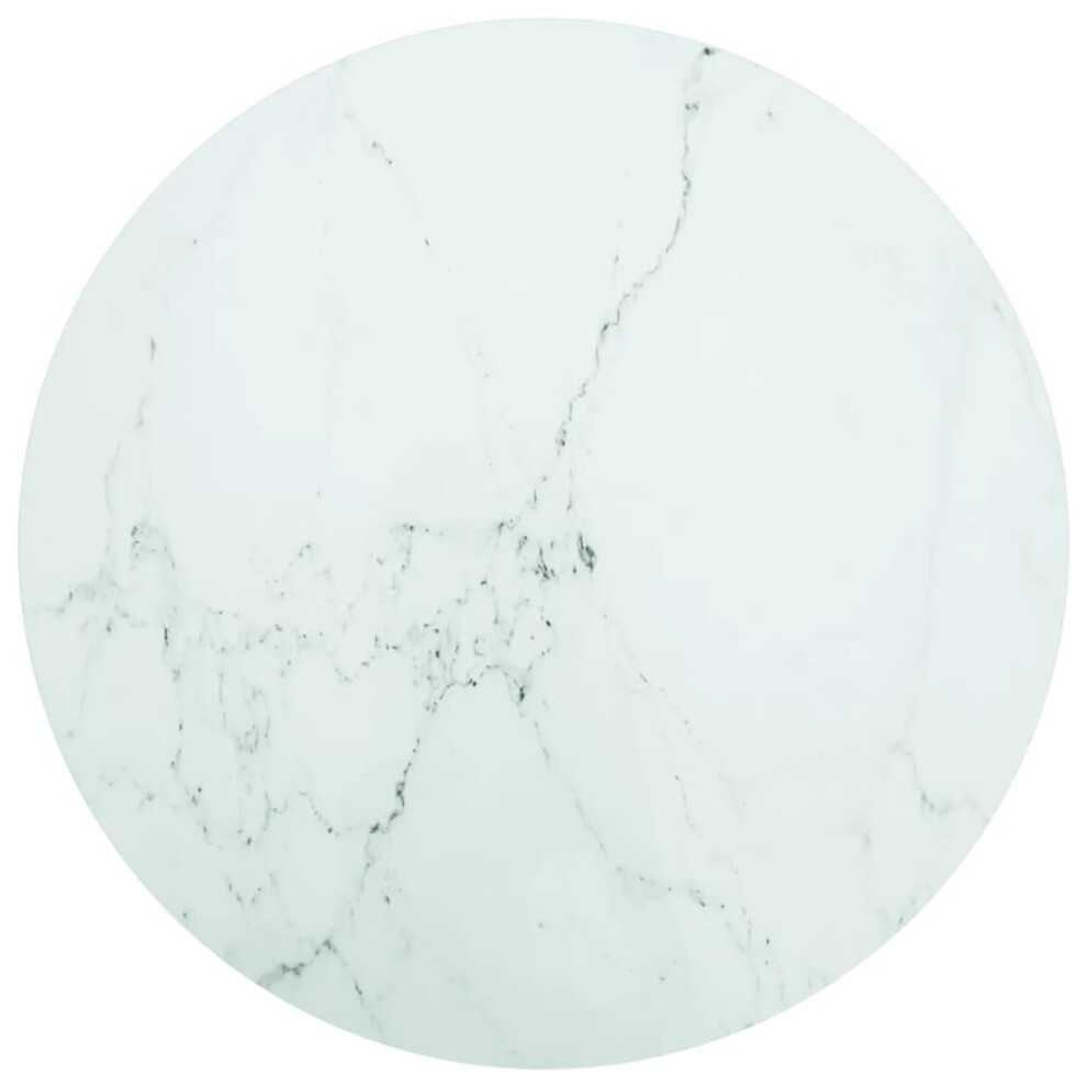 Vidaxl (White, 90 Cm) Table Top Sturdy Desk Top Replacement Dining Table Top Tempered Glass