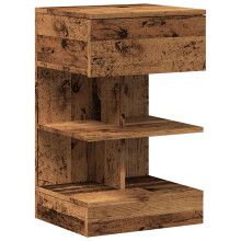 (old wood, 1 pcs) vidaXL 1/2x Bedside Cabinet Engineered Wood Side Table Storage Multi Colours