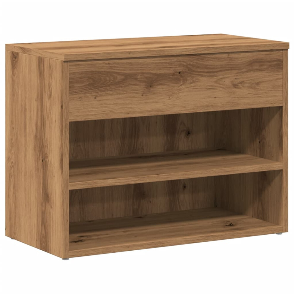 Vidaxl (Artisan Oak) Shoe Bench Hallway Bench Seat Shoe Organiser Shoe Rack Engineered Wood