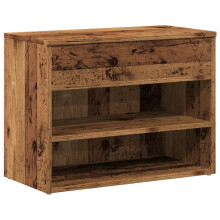 (old wood) vidaXL Shoe Bench Hallway Bench Seat Shoe Organiser Shoe Rack Engineered Wood