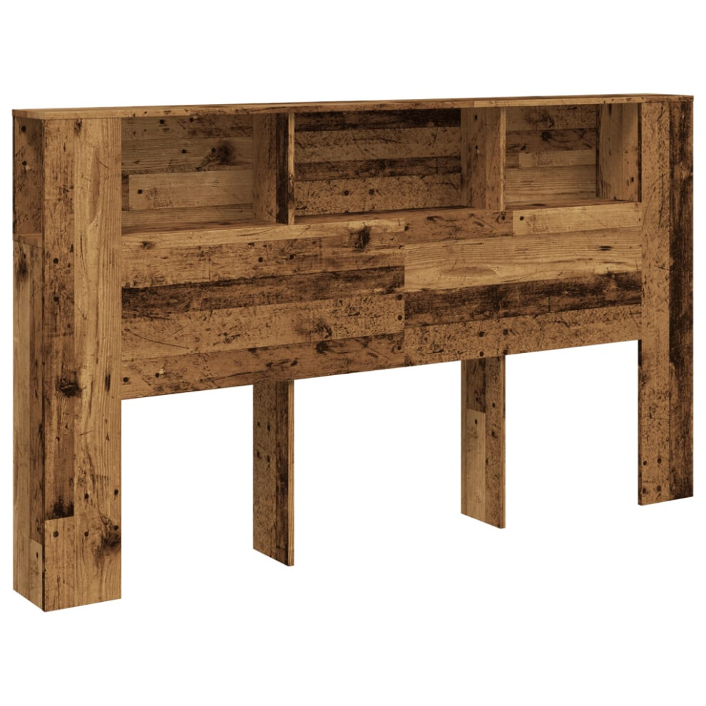 Vidaxl (Old Wood) Headboard Cabinet Bedroom Bookcase Backboard Bed Header Storage Cabinet