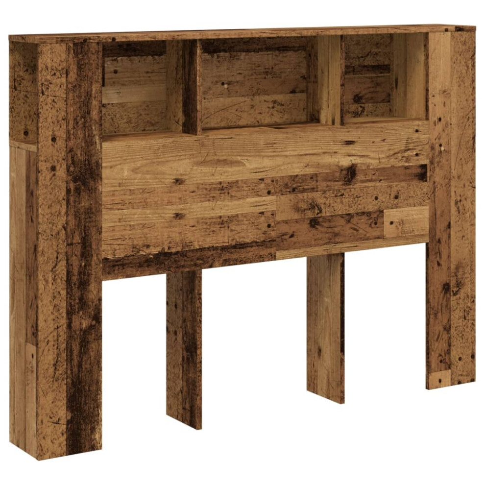 Vidaxl (Old Wood) Headboard Cabinet Bedroom Bookcase Bed Headboard Bed Backboard Cabinet