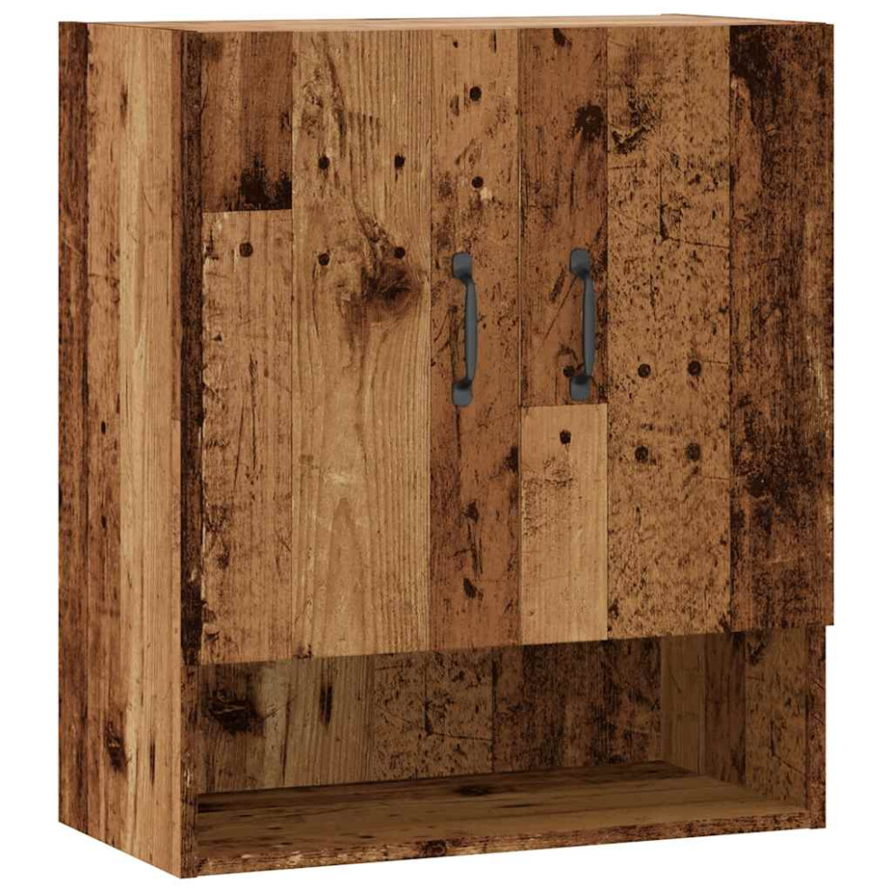Vidaxl (Old Wood) Wall Cabinet Hanging Storage Cabinet Wall Cupboard Engineered Wood