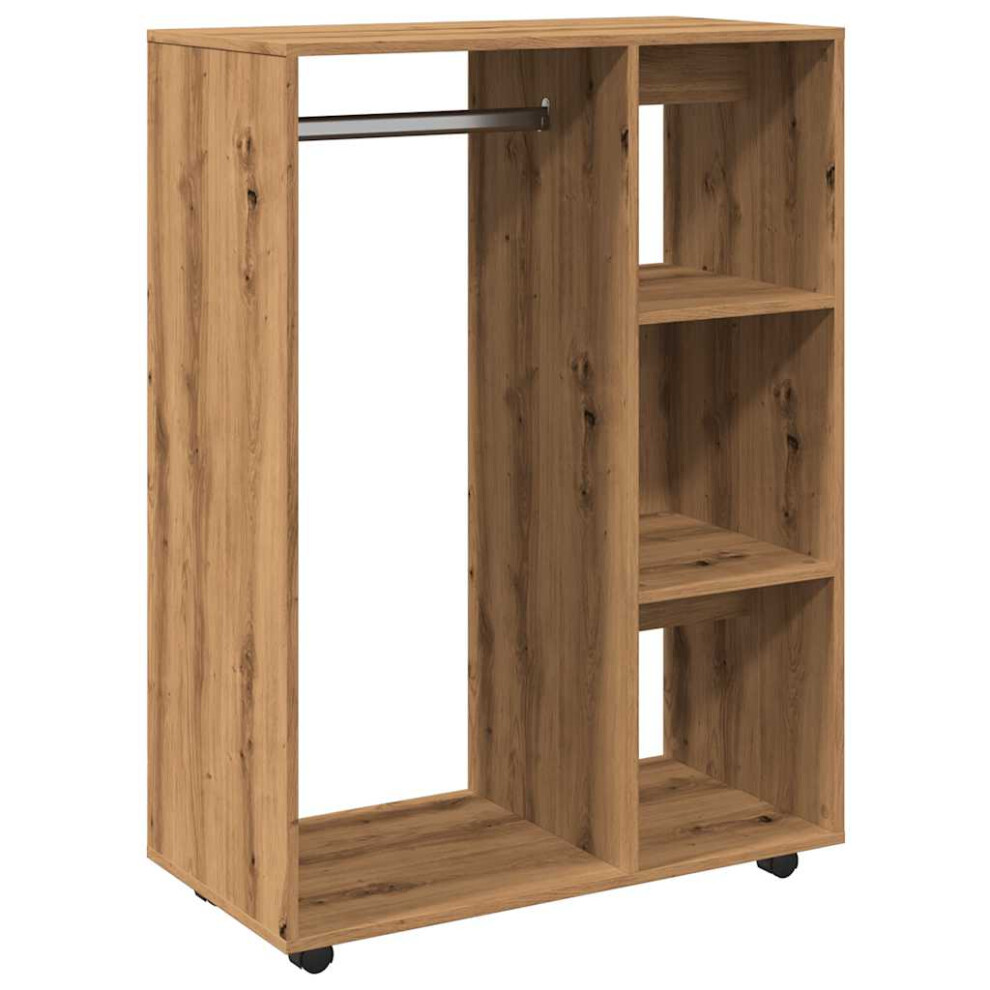 Vidaxl (Artisan Oak) Wardrobe Bedroom Rack Closet Clothes Storage Organiser Engineered Wood