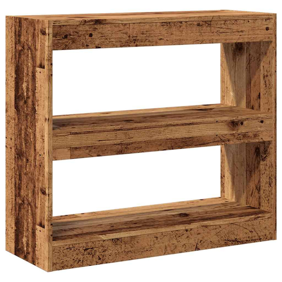 B&Q - Book Cabinet/room Divider Old Wood 80X30X72 Cm - Image 2