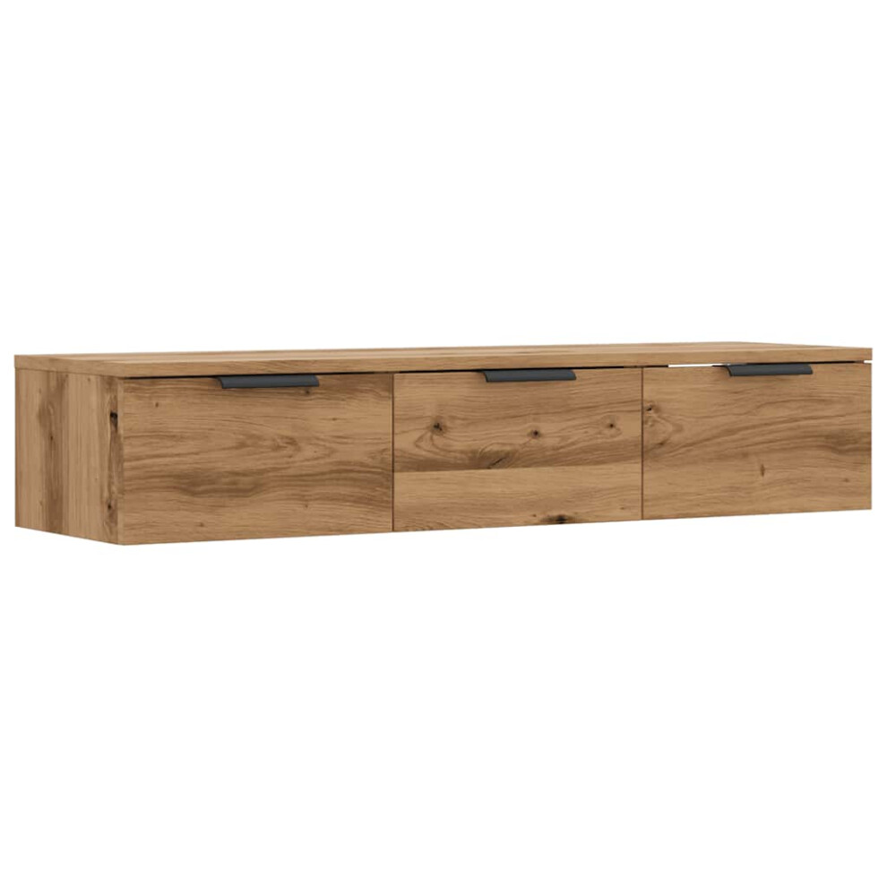 (artisan oak) vidaXL Wall Cabinet Old Wood 102x30x20 Cm Engineered Wood Hanging Cabinet