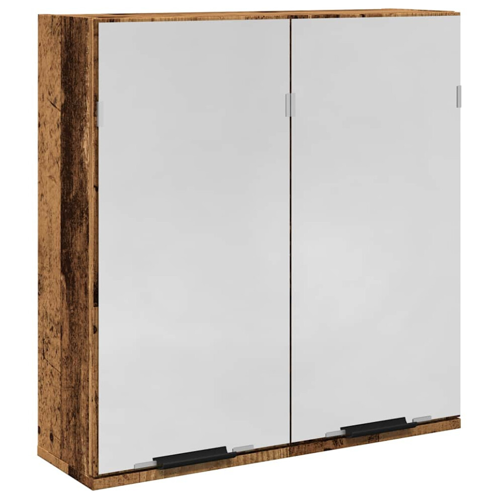 (old wood) vidaXL Bathroom Mirror Cabinet Vanity Unit Wall Cabinet Storage Wall Cupboard