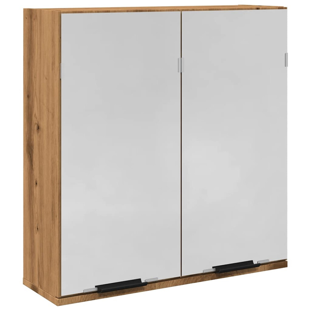Vidaxl (Artisan Oak) Bathroom Mirror Cabinet Vanity Unit Wall Cabinet Storage Wall Cupboard