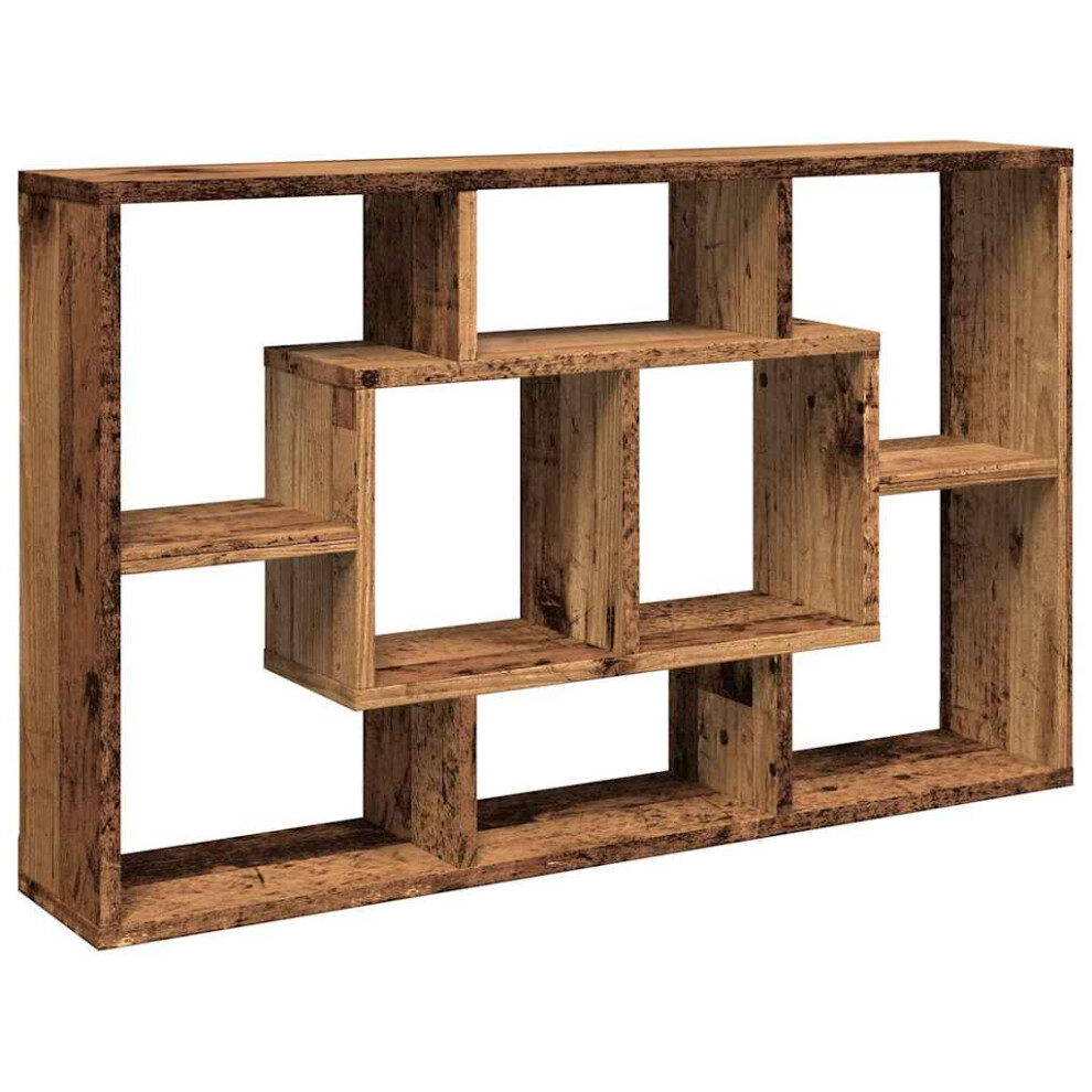 (old wood) vidaXL Wall Shelf Old Wood 85x16x52.5 Cm Engineered Wood Floating Shelf